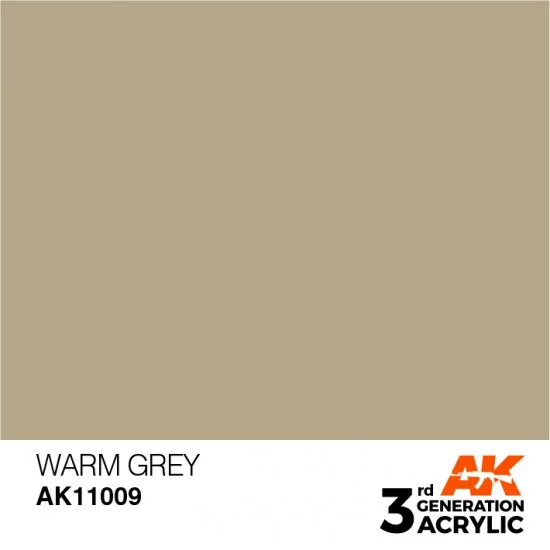 AK Interactive AK-11009 Acrylic Paint (3rd Generation) - Warm Grey (17ml)
