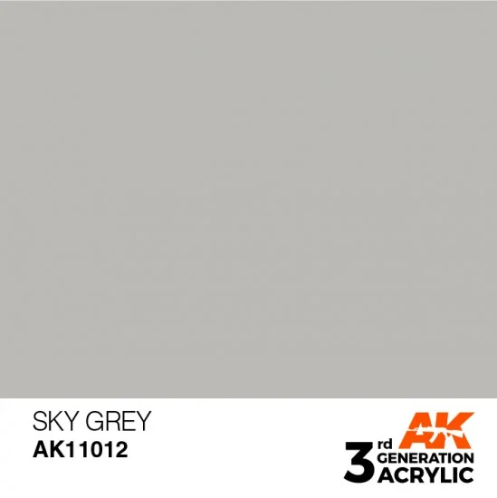 AK Interactive AK-11012 Acrylic Paint (3rd Generation) - Sky Grey (17ml)