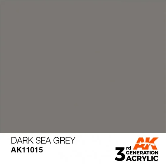 AK Interactive AK-11015 Acrylic Paint (3rd Generation) - Dark Sea Grey (17ml)