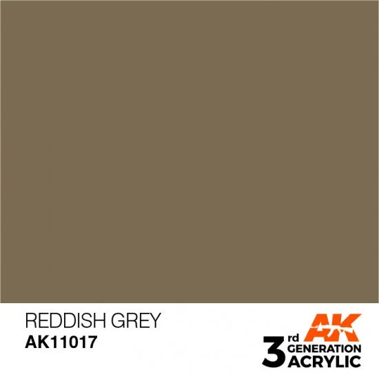 AK Interactive AK-11017 Acrylic Paint (3rd Generation) - Reddish Grey (17ml)