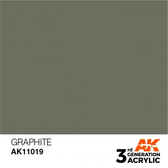 AK Interactive AK-11019 Acrylic Paint (3rd Generation) - Graphite (17ml)