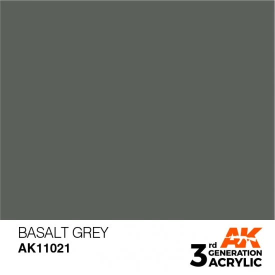 AK Interactive AK-11021 Acrylic Paint (3rd Generation) - Basalt Grey (17ml)