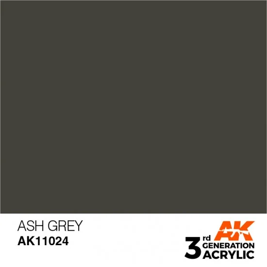 AK Interactive AK-11024 Acrylic Paint (3rd Generation) - Ash Grey (17ml)