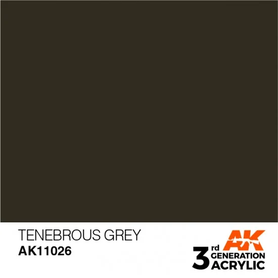 AK Interactive AK-11026 Acrylic Paint (3rd Generation) - Tenebrous Grey (17ml)