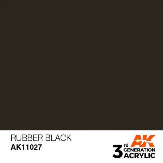 AK Interactive AK-11027 Acrylic Paint (3rd Generation) - Rubber Black (17ml)
