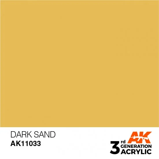 AK Interactive AK-11033 Acrylic Paint (3rd Generation) - Dark Sand (17ml)