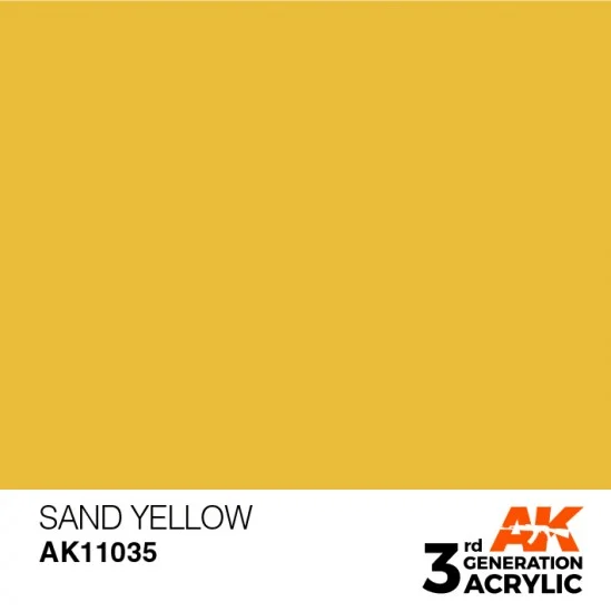 AK Interactive AK-11035 Acrylic Paint (3rd Generation) - Sand Yellow (17ml)