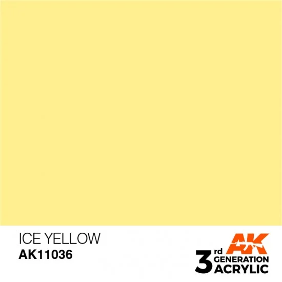 AK Interactive AK-11036 Acrylic Paint (3rd Generation) - Ice Yellow (17ml)