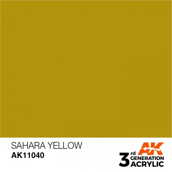 AK Interactive AK-11040 Acrylic Paint (3rd Generation) - Sahara Yellow (17ml)