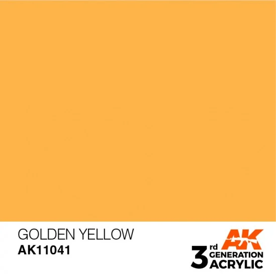 AK Interactive AK-11041 Acrylic Paint (3rd Generation) - Golden Yellow (17ml)