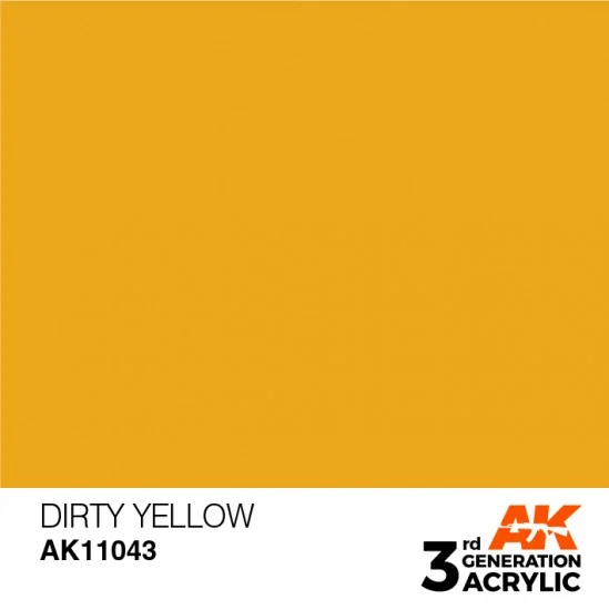 AK Interactive AK-11043 Acrylic Paint (3rd Generation) - Dirty Yellow (17ml)