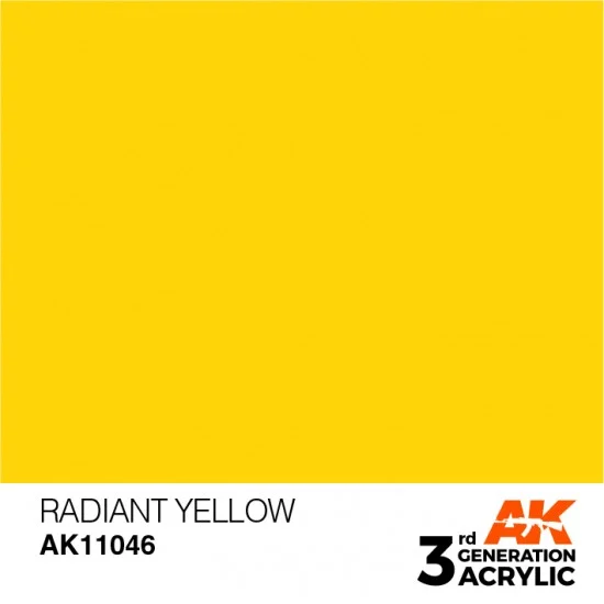 AK Interactive AK-11046 Acrylic Paint (3rd Generation) - Radiant Yellow (17ml)
