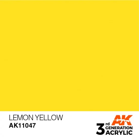 AK Interactive AK-11047 Acrylic Paint (3rd Generation) - Lemon Yellow (17ml)
