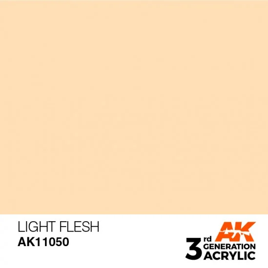 AK Interactive AK-11050 Acrylic Paint (3rd Generation) - Light Flesh (17ml)