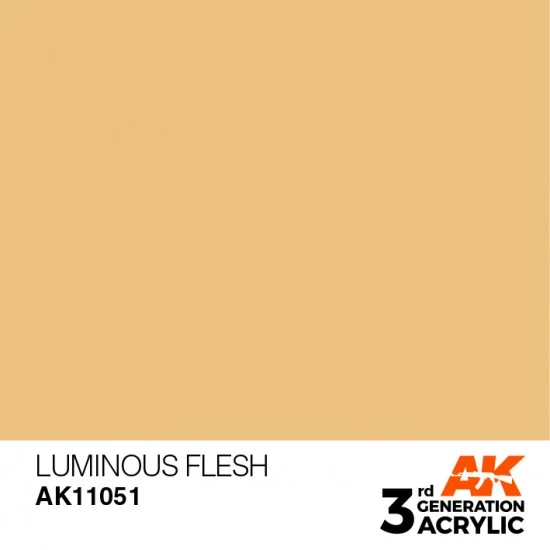 AK Interactive AK-11051 Acrylic Paint (3rd Generation) - Luminous Flesh (17ml)