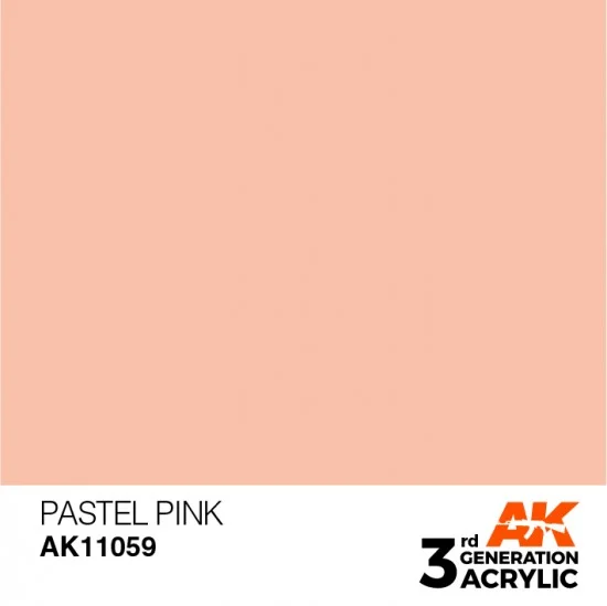 AK Interactive AK-11059 Acrylic Paint (3rd Generation) - Pastel Pink (17ml)