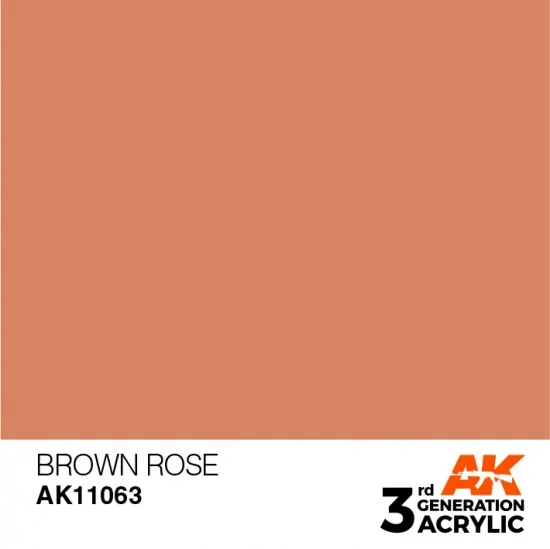 AK Interactive AK-11063 Acrylic Paint (3rd Generation) - Brown Rose (17ml)