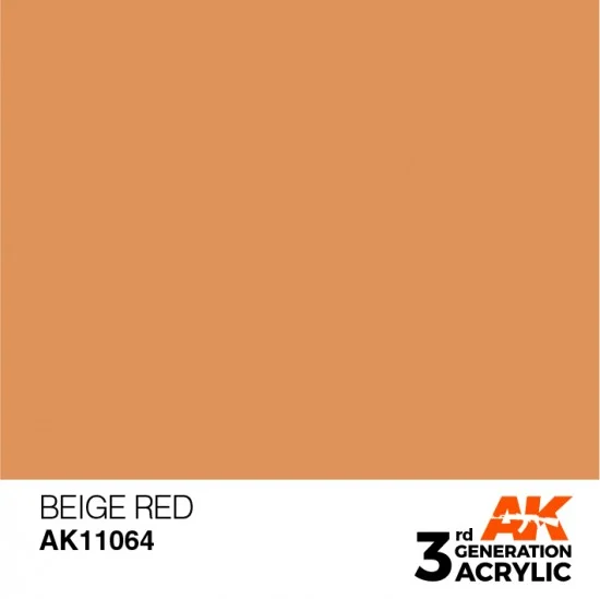 AK Interactive AK-11064 Acrylic Paint (3rd Generation) - Beige Red (17ml)