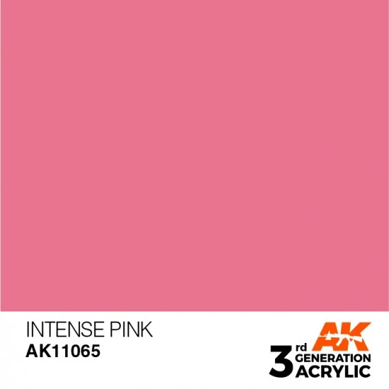 AK Interactive AK-11065 Acrylic Paint (3rd Generation) - Intense Pink (Intense Colours, 17ml)
