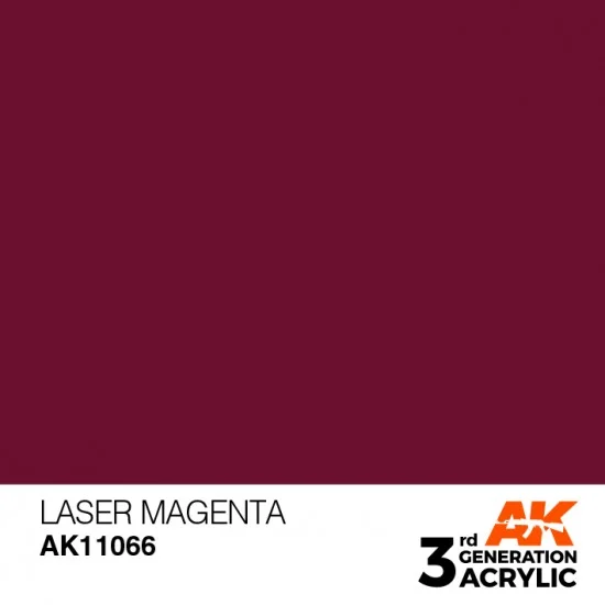 AK Interactive AK-11066 Acrylic Paint (3rd Generation) - Laser Magenta (17ml)