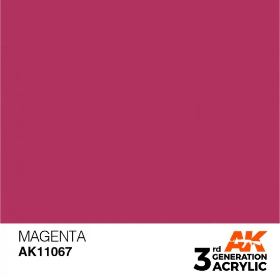 AK Interactive AK-11067 Acrylic Paint (3rd Generation) - Magenta (17ml)