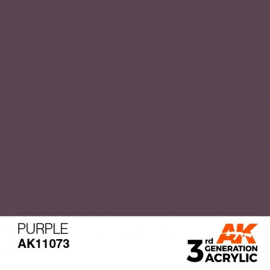 AK Interactive AK-11073 Acrylic Paint (3rd Generation) - Purple (17ml)