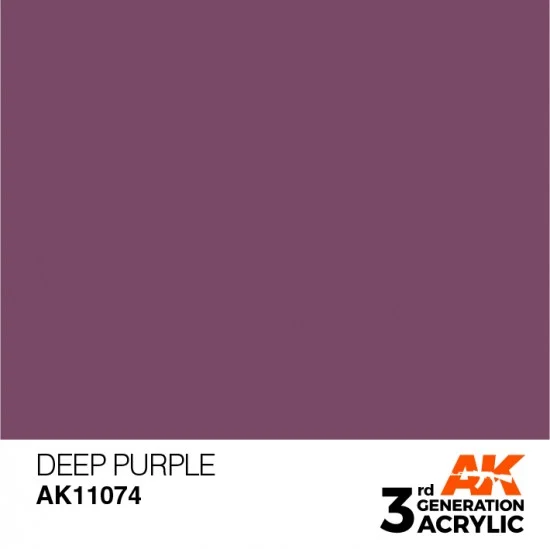 AK Interactive AK-11074 Acrylic Paint (3rd Generation) - Deep Purple (Intense Colours, 17ml)