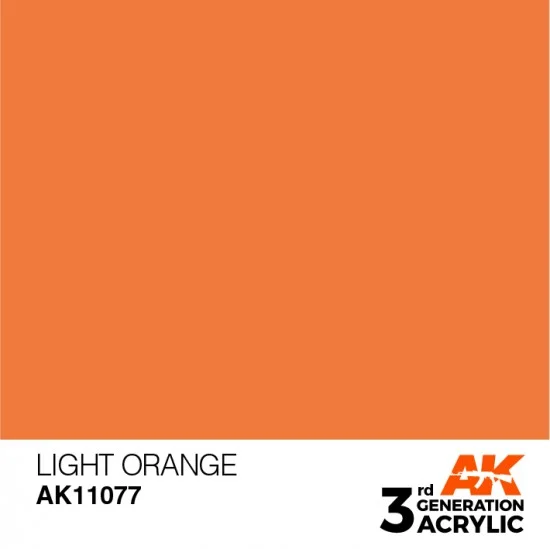 AK Interactive AK-11077 Acrylic Paint (3rd Generation) - Light Orange (17ml)