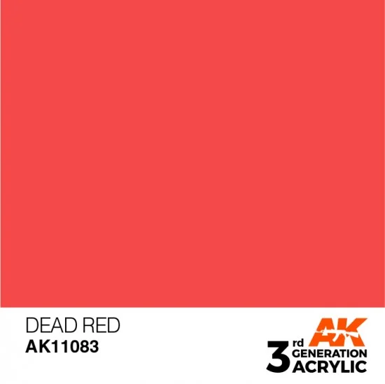 AK Interactive AK-11083 Acrylic Paint (3rd Generation) - Dead Red (17ml)