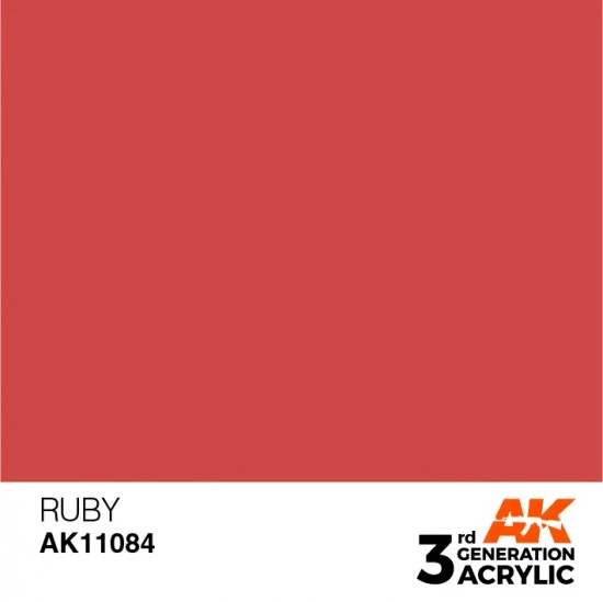 AK Interactive AK-11084 Acrylic Paint (3rd Generation) - Ruby (17ml)