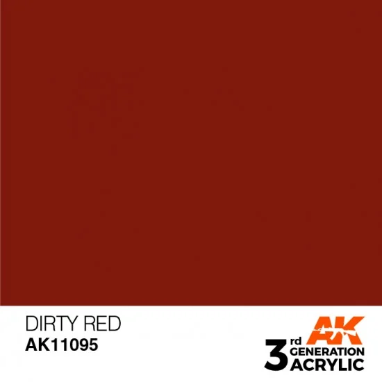 AK Interactive AK-11095 Acrylic Paint (3rd Generation) - Dirty Red (17ml)