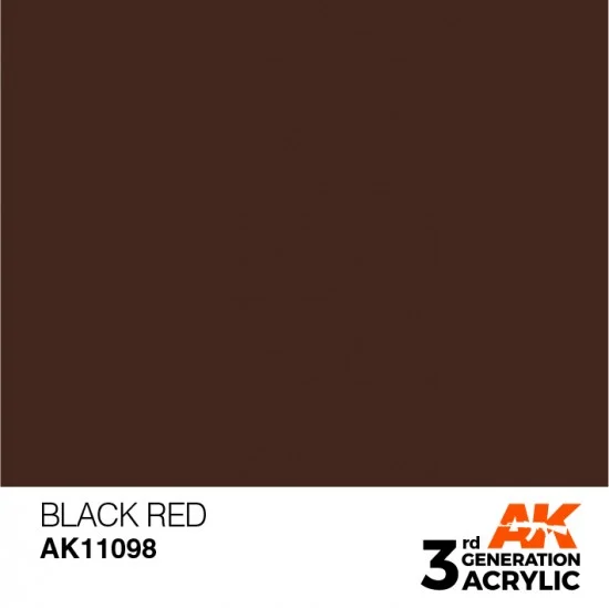 AK Interactive AK-11098 Acrylic Paint (3rd Generation) - Black Red (17ml)