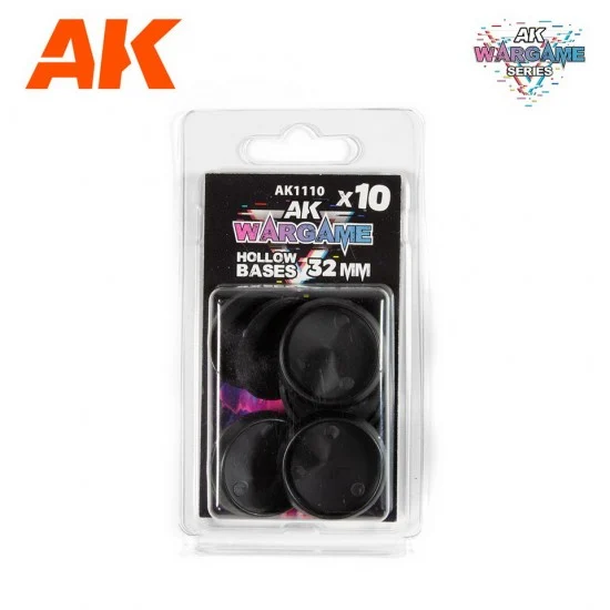 AK Interactive AK-1110 32mm Hollow Base for Wargame Miniatures (10pcs)