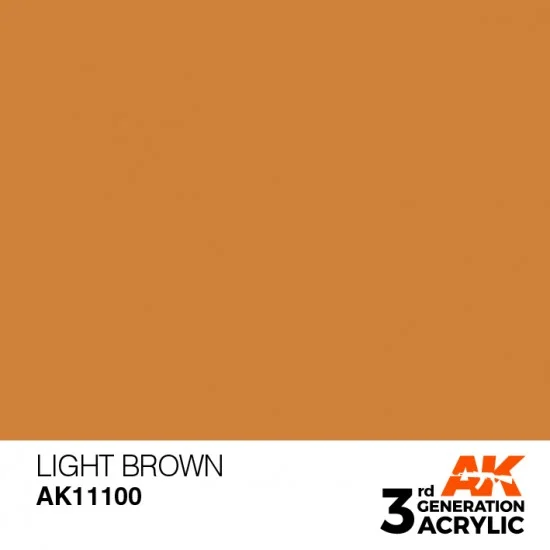 AK Interactive AK-11100 Acrylic Paint (3rd Generation) - Light Brown (17ml)