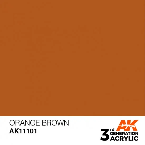 AK Interactive AK-11101 Acrylic Paint (3rd Generation) - Orange Brown (17ml)