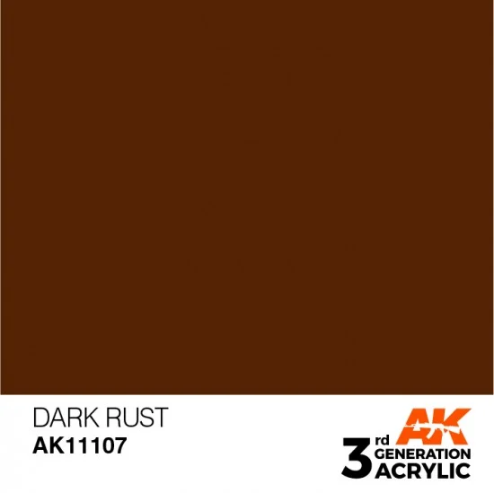 AK Interactive AK-11107 Acrylic Paint (3rd Generation) - Dark Rust (17ml)