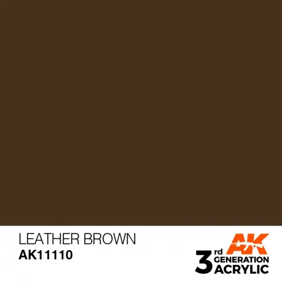 AK Interactive AK-11110 Acrylic Paint (3rd Generation) - Leather Brown (17ml)