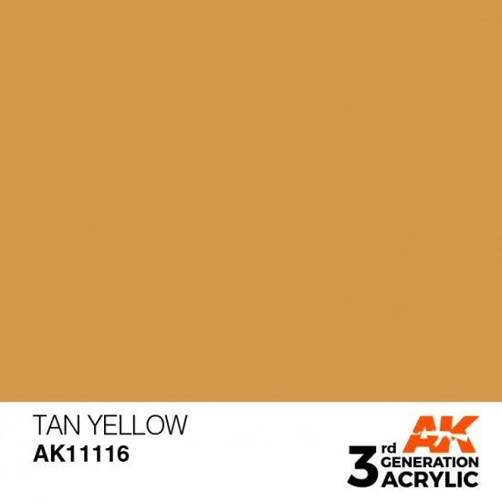 AK Interactive AK-11116 Acrylic Paint (3rd Generation) - Tan Yellow (17ml)
