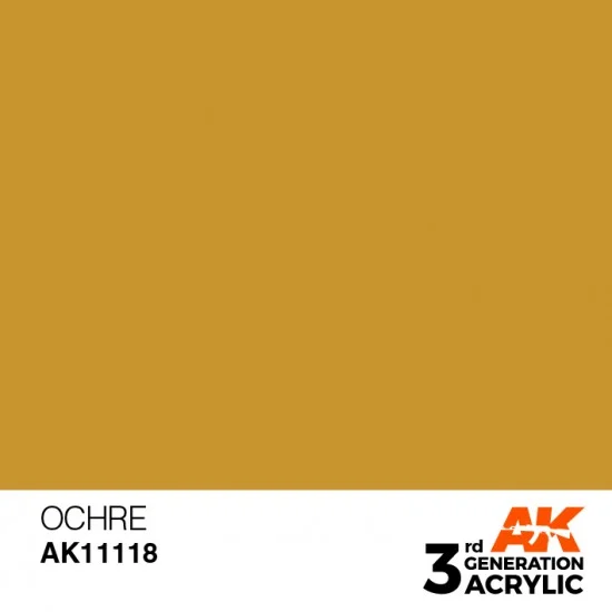 AK Interactive AK-11118 Acrylic Paint (3rd Generation) - Ocher (17ml)