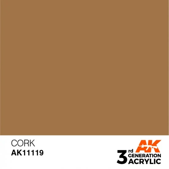 AK Interactive AK-11119 Acrylic Paint (3rd Generation) - Cork (17ml)