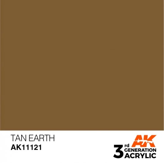 AK Interactive AK-11121 Acrylic Paint (3rd Generation) - Tan Earth (17ml)