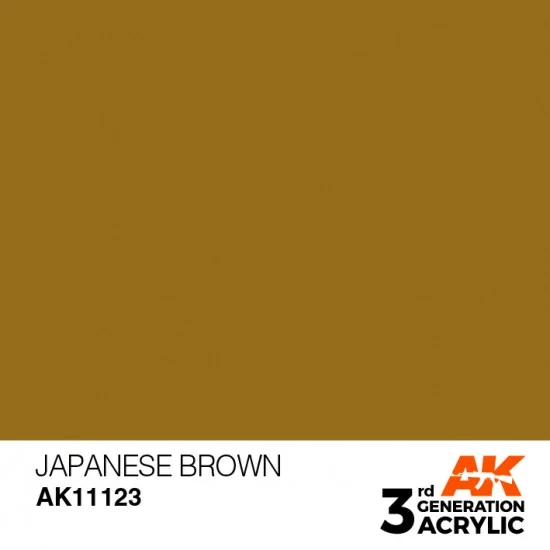 AK Interactive AK-11123 Acrylic Paint (3rd Generation) - Japanese Uniform Brown (17ml)