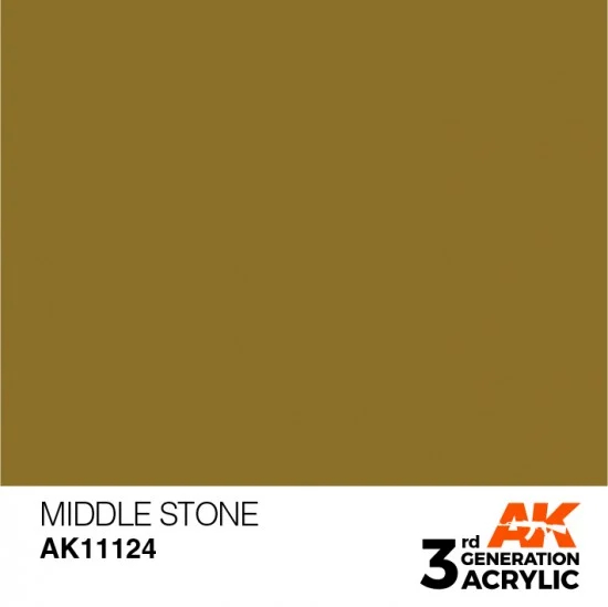 AK Interactive AK-11124 Acrylic Paint (3rd Generation) - Middle Stone (17ml)
