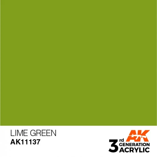 AK Interactive AK-11137 Acrylic Paint (3rd Generation) - Lime Green (17ml)