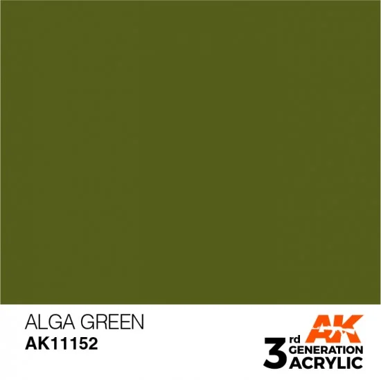 AK Interactive AK-11152 Acrylic Paint (3rd Generation) - Alga Green (17ml)