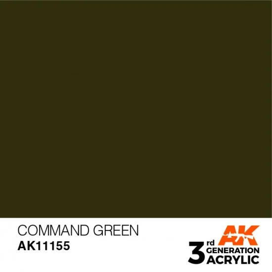 AK Interactive AK-11155 Acrylic Paint (3rd Generation) - Command Green (17ml)