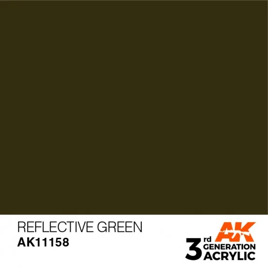 AK Interactive AK-11158 Acrylic Paint (3rd Generation) - Reflective Green (17ml)