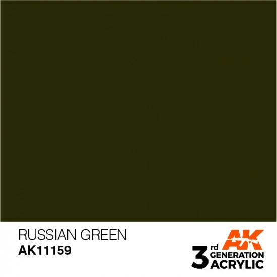 AK Interactive AK-11159 Acrylic Paint (3rd Generation) - Russian Green (17ml)