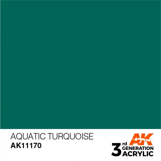 AK Interactive AK-11170 Acrylic Paint (3rd Generation) - Aquatic Turquoise (17ml)