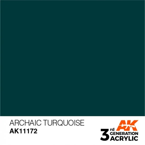 AK Interactive AK-11172 Acrylic Paint (3rd Generation) - Archaic Turquoise (17ml)